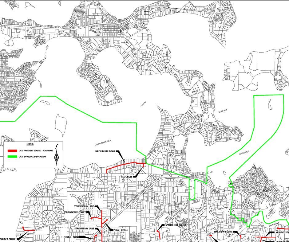 map of 2025 pavement sealing