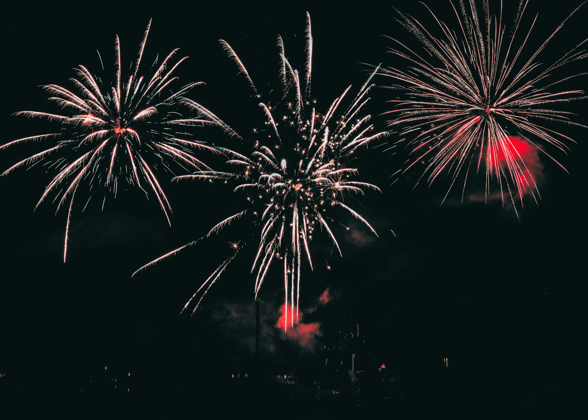 fireworks display on black background